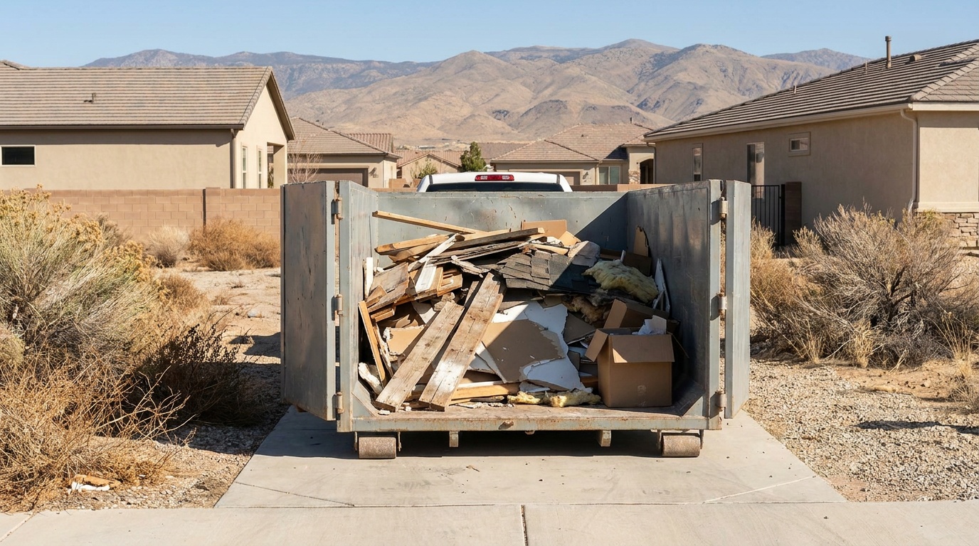 Loaded 20 yard dumpster in Chatsworth